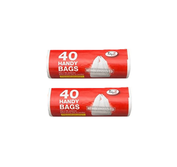 Tidyz Handy Carrier Bags Roll 15L (Pack Of 2)
