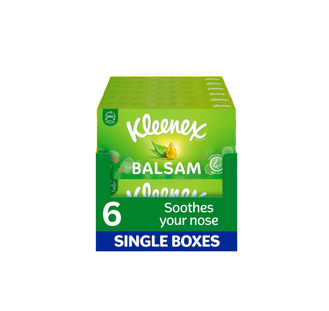 Kleenex Balsam Facial Tissue Box (Pack Of 6)