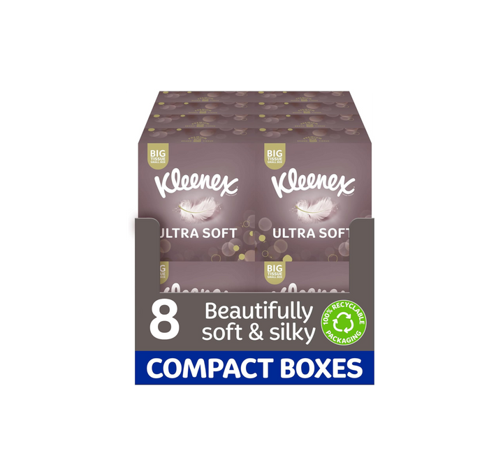 Kleenex Ultra Soft Tissue Boxes (Pack Of 8)