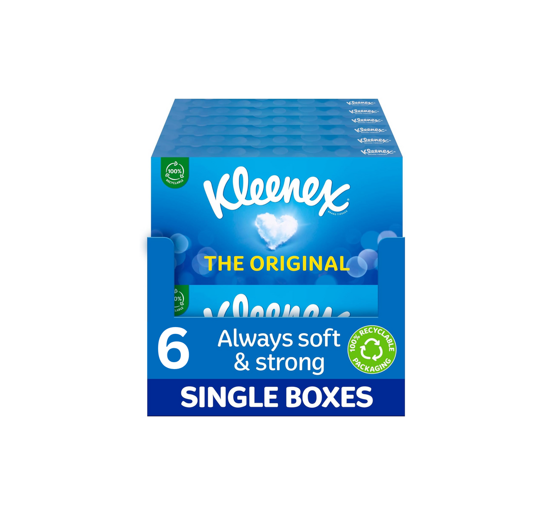 Kleenex Original Facial Tissue Boxes (Pack Of 6)