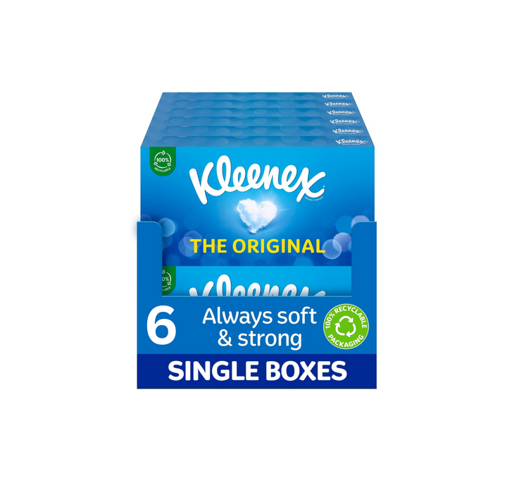 Kleenex Original Facial Tissue Boxes (Pack Of 6)