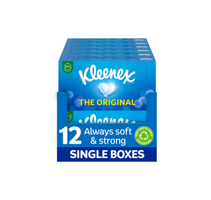 Kleenex Original Facial Tissue Boxes (Pack Of 12)