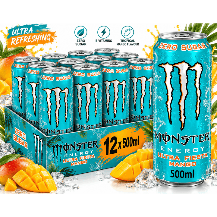 Monster Energy Ultra Fiesta Mango Zero Sugar 500ml Cans