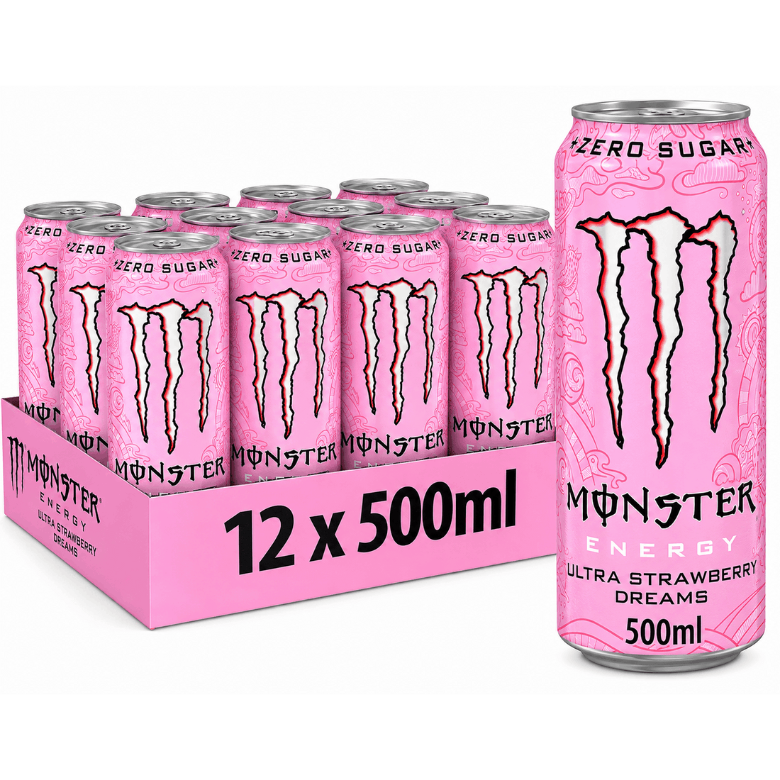 Monster Energy Ultra Strawberry Dreams Zero Sugar 500ml Cans