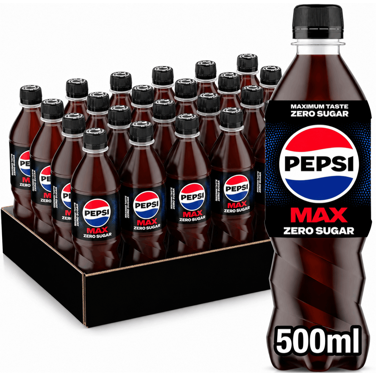 Pepsi Max No Sugar 500ml Bottles