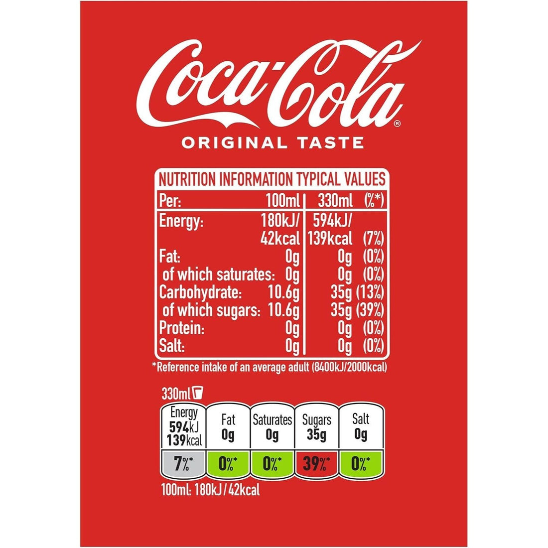 Coca-Cola Original Taste 330ml Cans