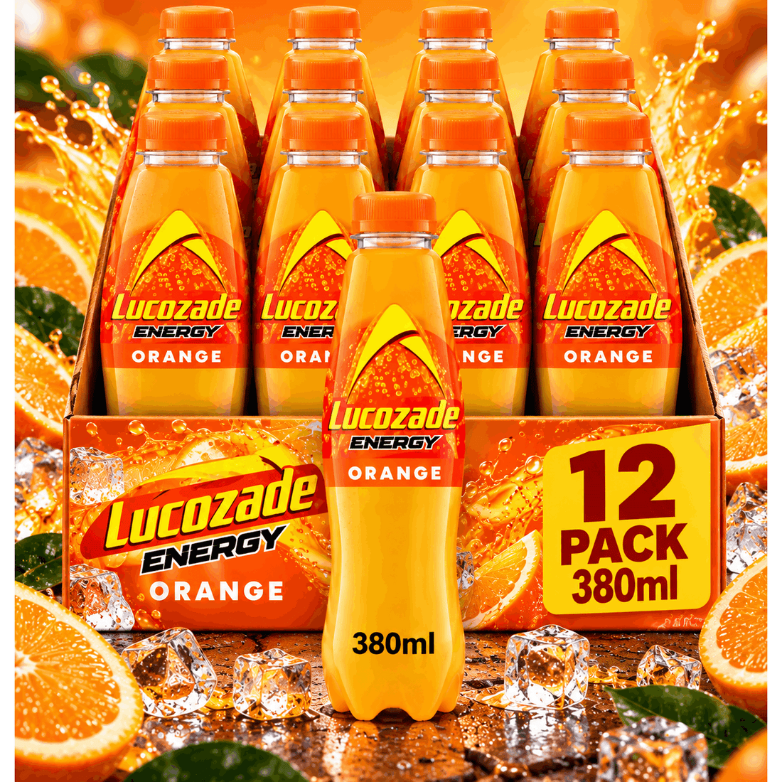 Lucozade Energy Orange 380ml Bottles