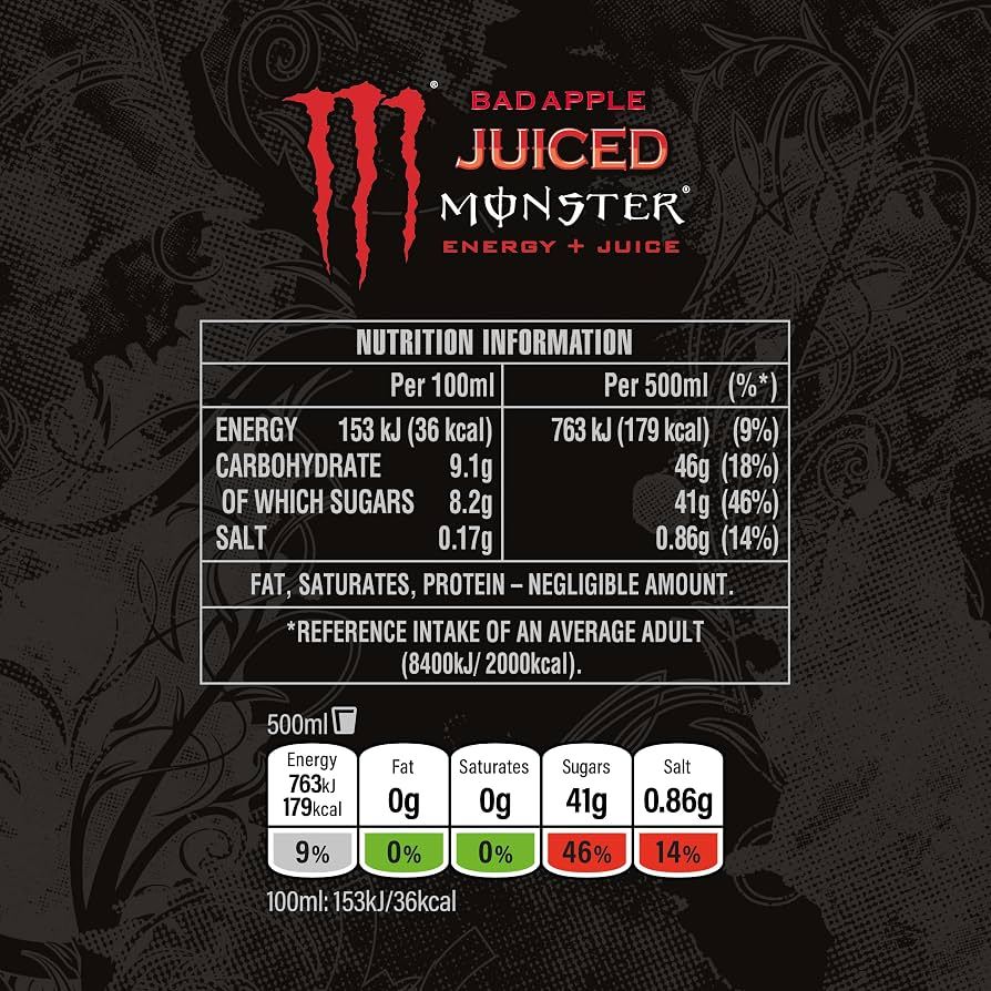 Monster Energy Bad Apple 500ml Cans