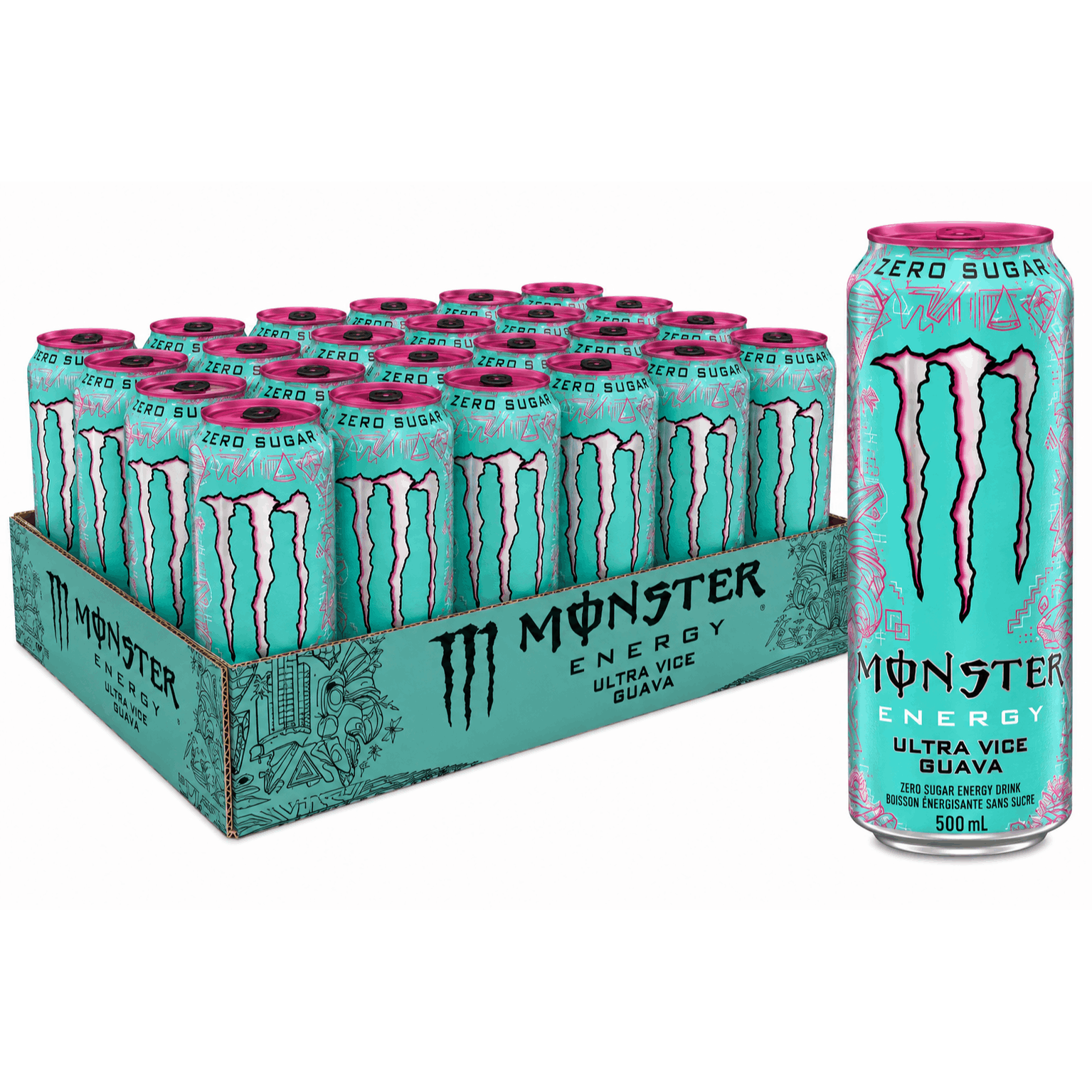 Monster Energy Ultra Vice Guava Zero Sugar 500ml Cans