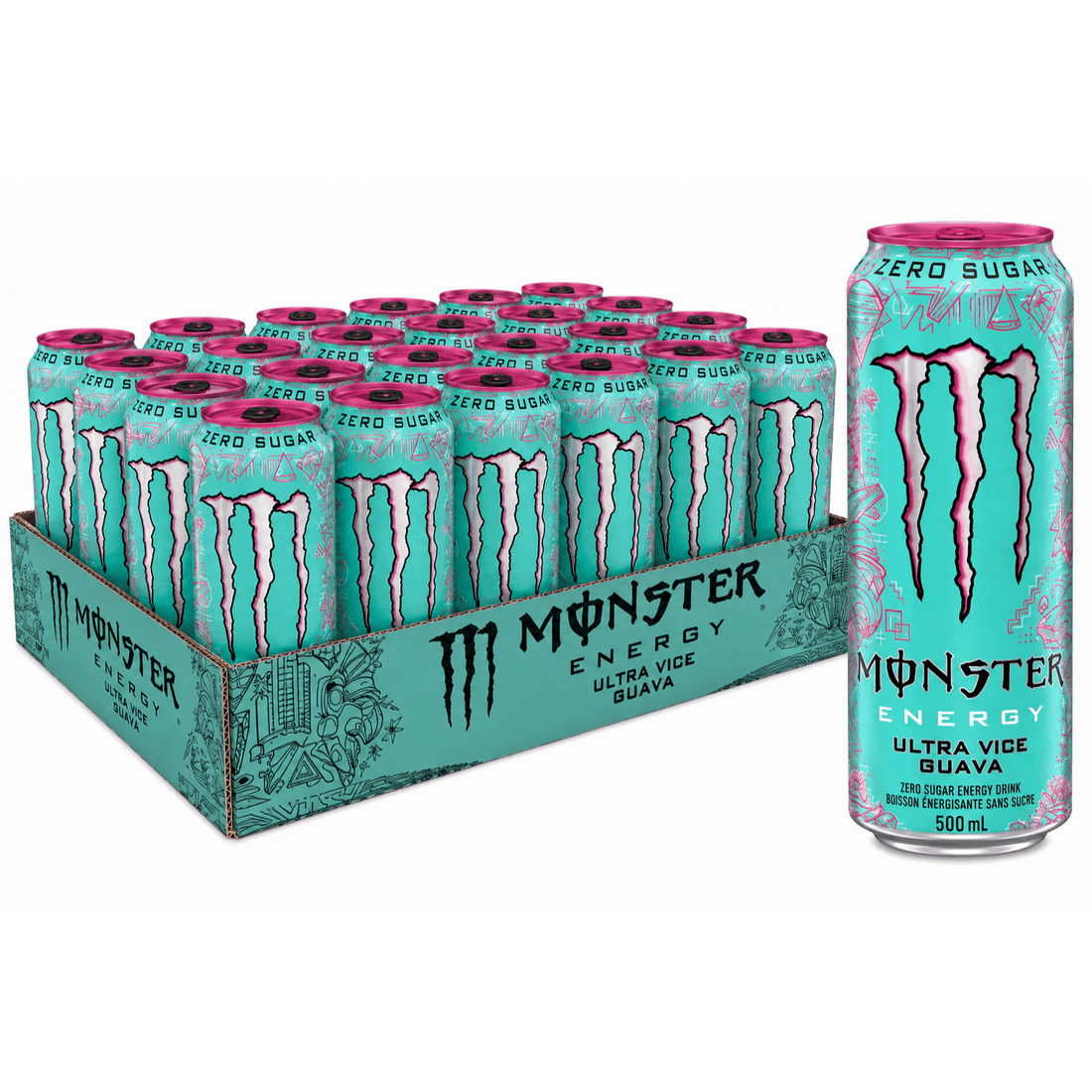 Monster Energy Ultra Vice Guava Zero Sugar 500ml Cans