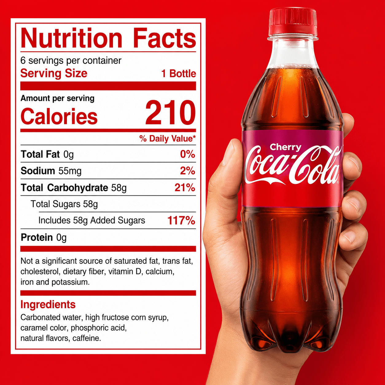 Coca-Cola Cherry 500ml Bottles