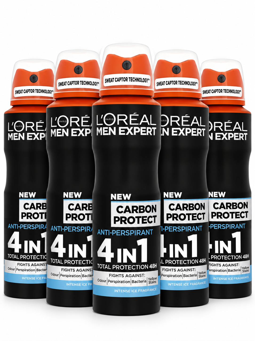L'Oreal Men Expert Carbon Protect Deodorant 150ml (Pack of 6)
