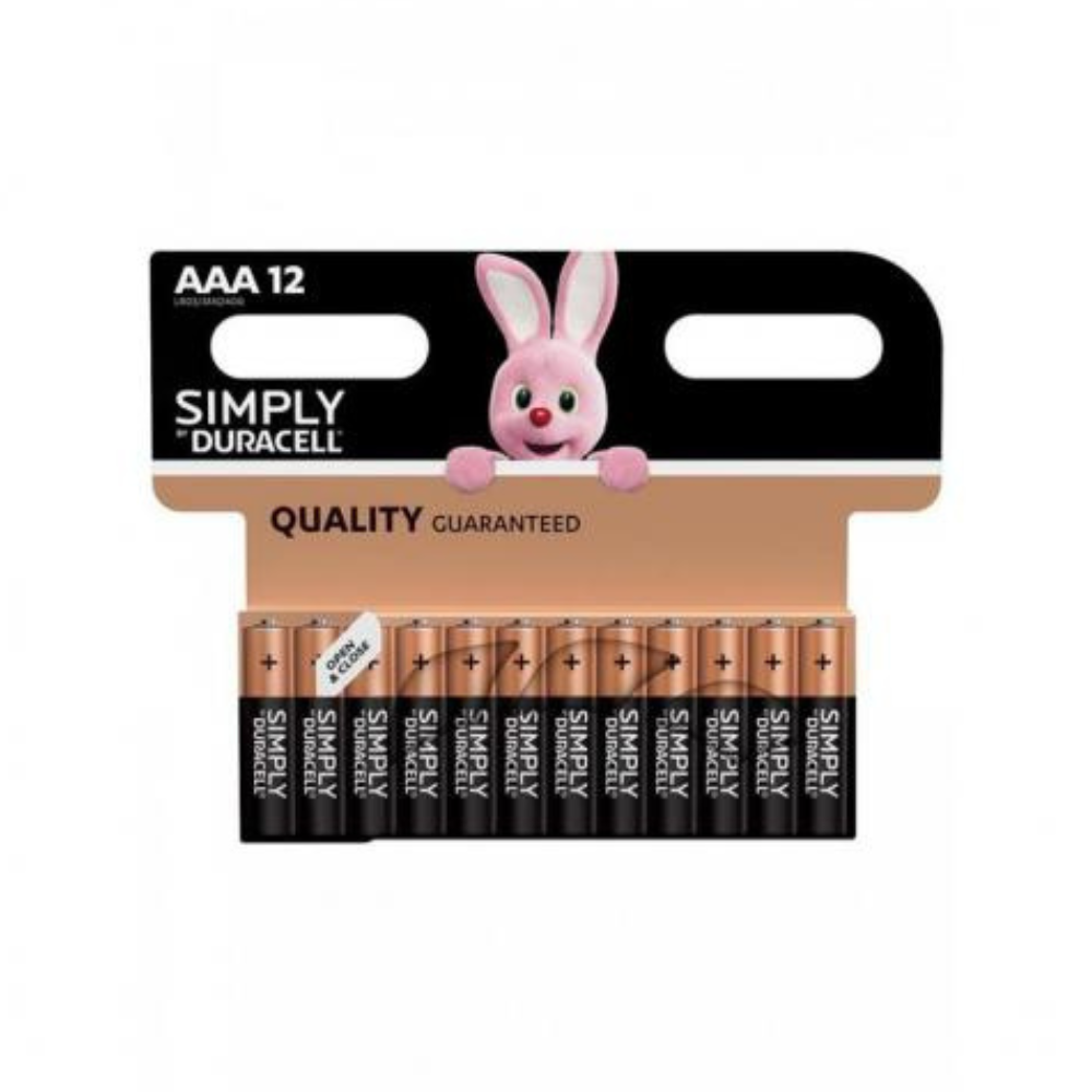 Duracell Simply AAA Alkaline Batteries (Pack 12)