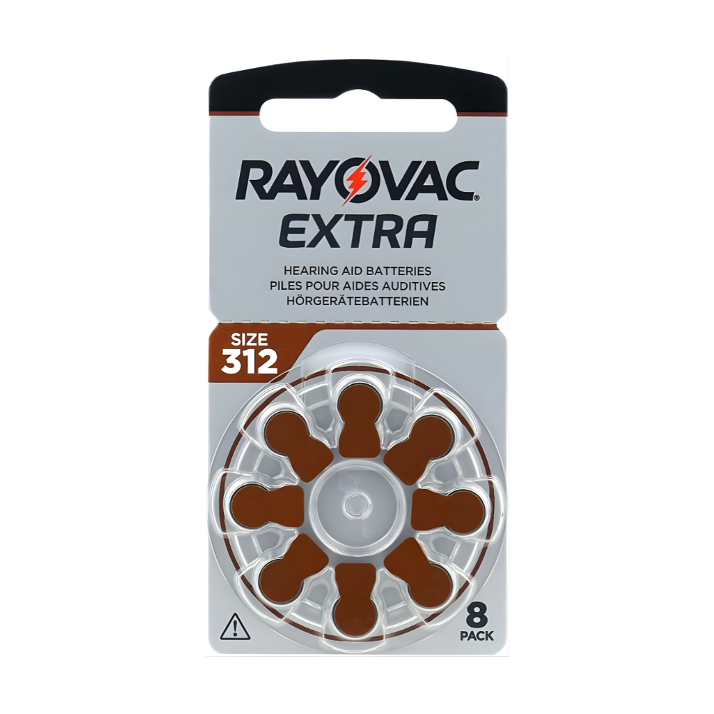 PR41 Rayovac ZA312 6 Pack E301831300 Extra Prem Hearing aid batteries