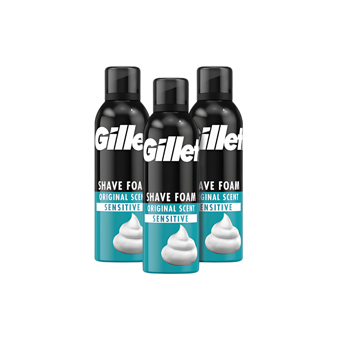 Gillette Shave Foam Sensitive (Pack Of 3)