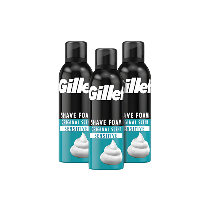 Gillette Shave Foam Sensitive (Pack Of 3)
