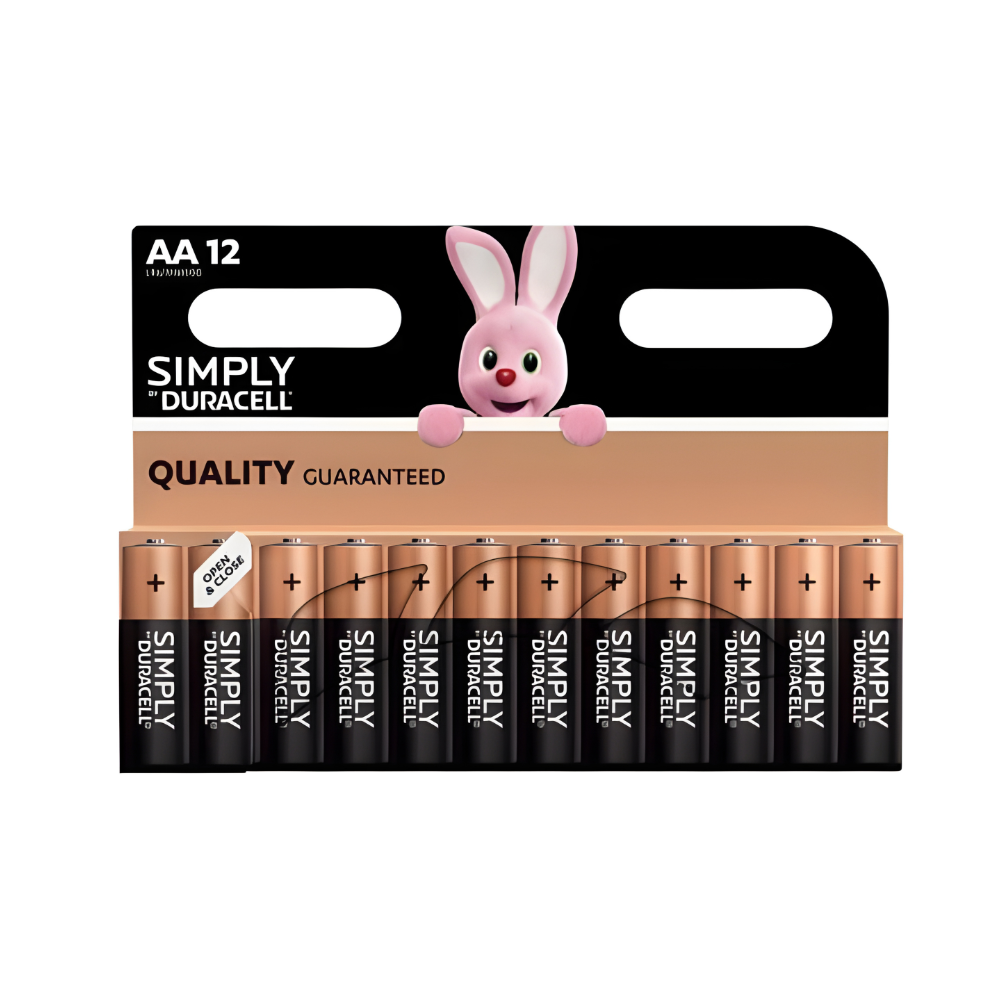 Duracell Simply AA Alkaline Batteries (Pack 12)