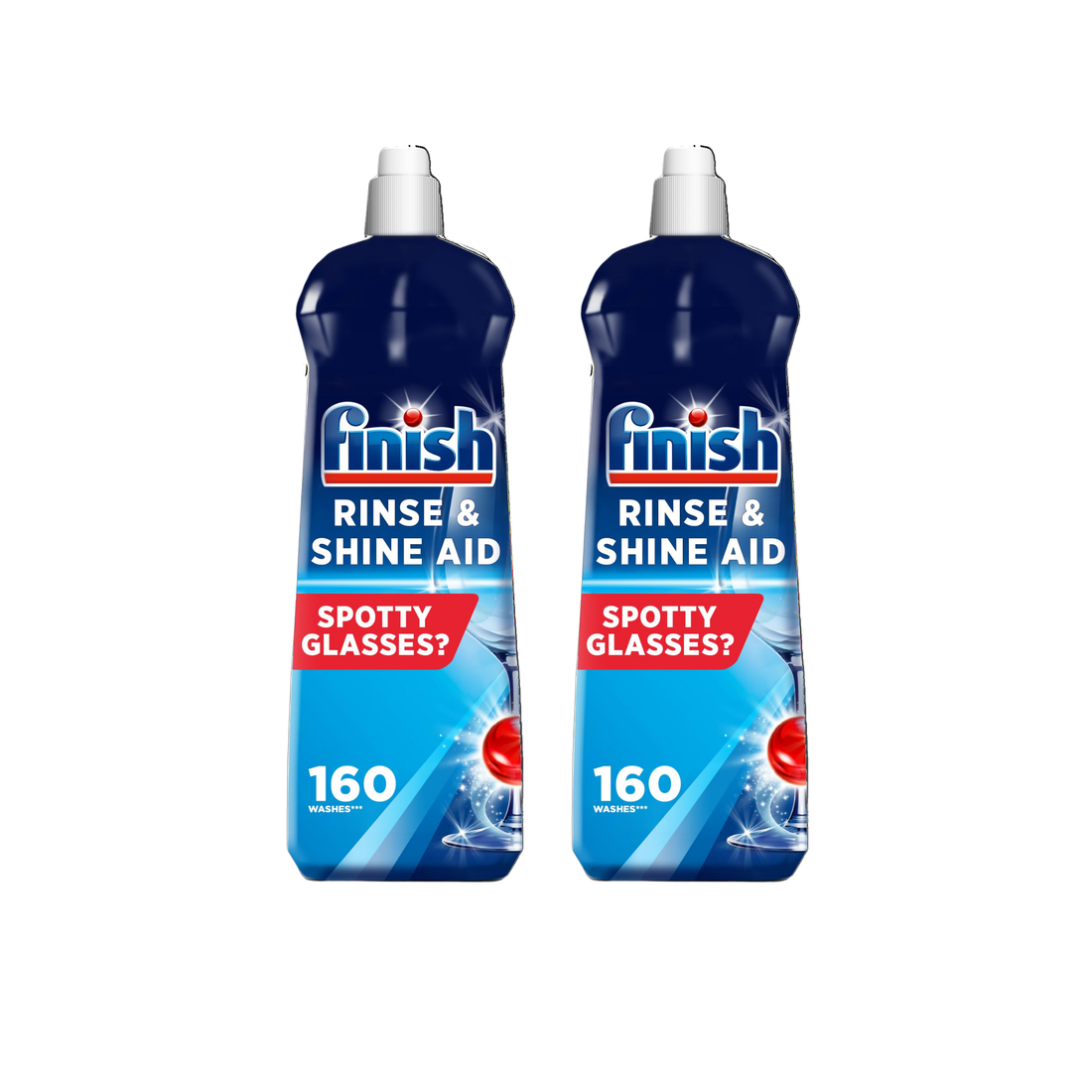 Finish Dishwasher Rinse Aid Rinse & Shine Cleaner 800ml (Pack Of 2)