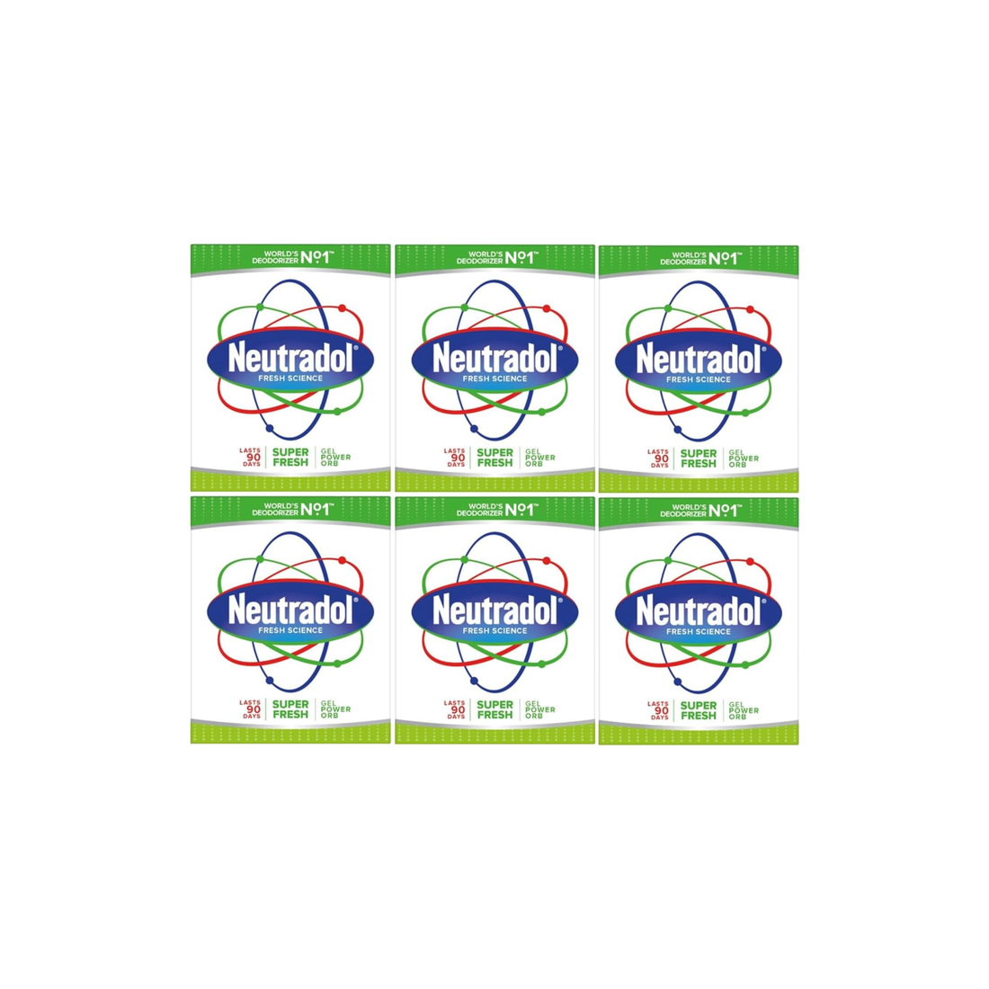 Neutradol Gel Air Freshner Super Fresh 135g (Pack Of 6)