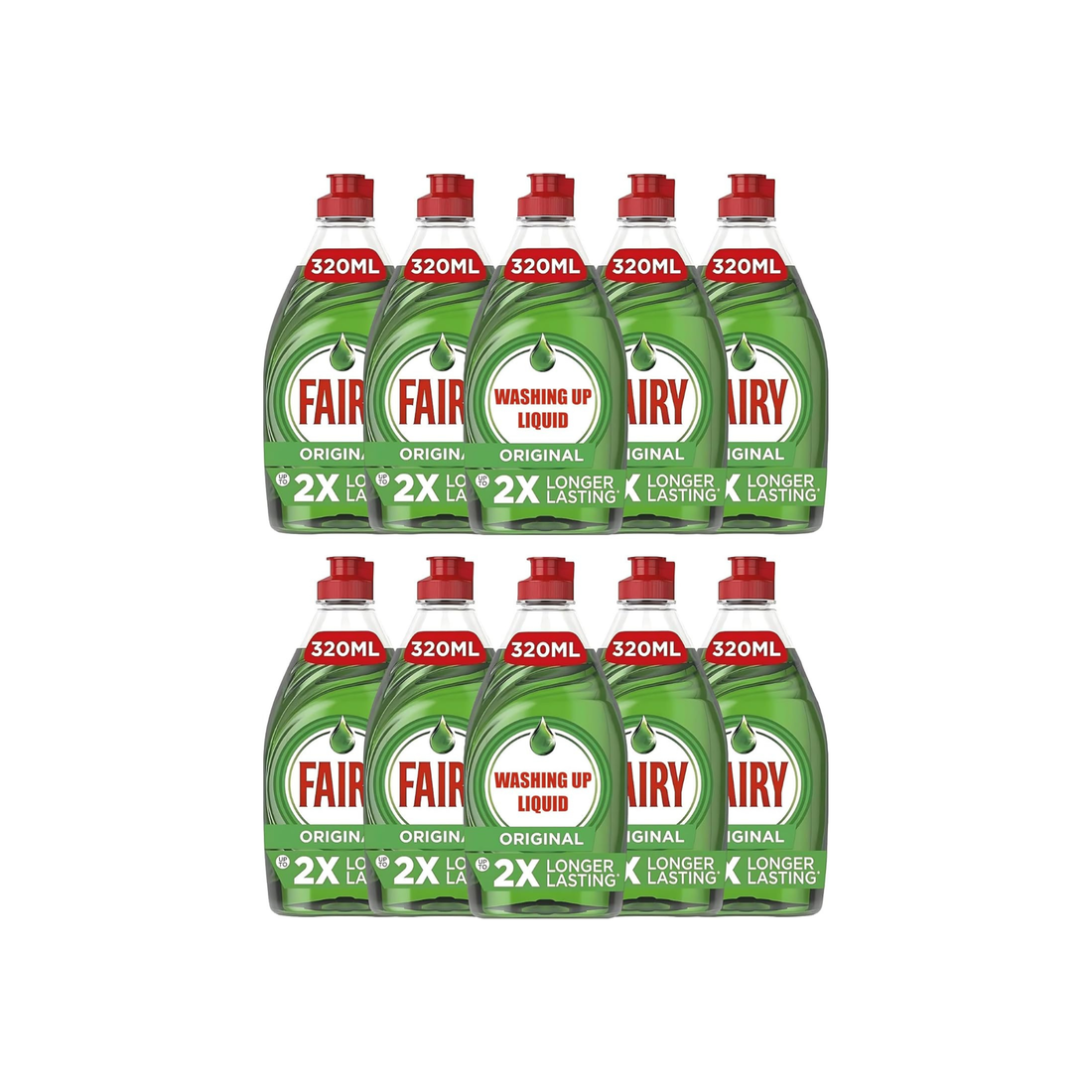 Fairy Original Washing Up Liquid 320ml (Pack Of 10)