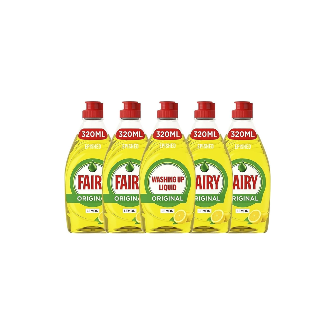 Fairy Lemon Washing Up Liquid 320ml (Pack Of 5)