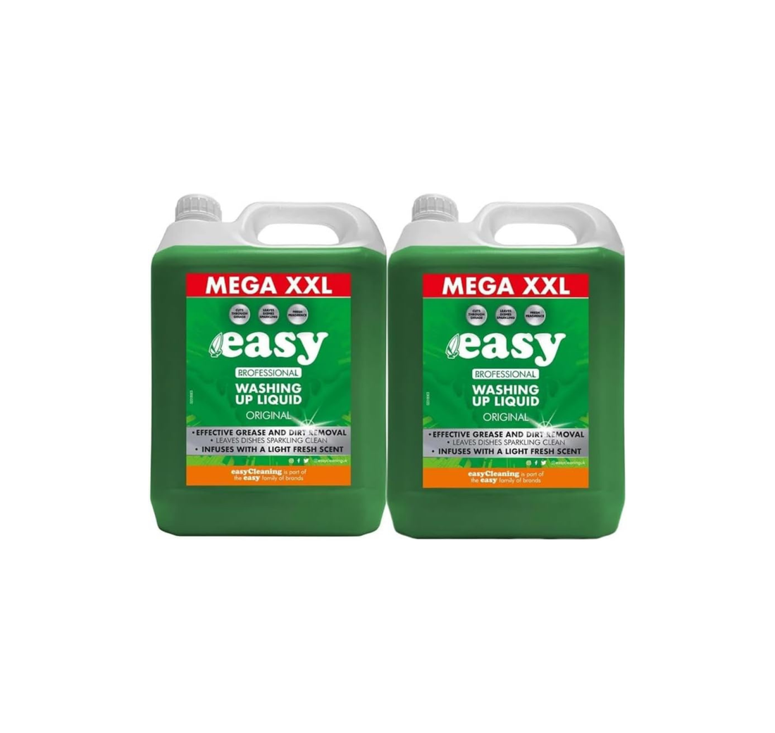 Easy Original Dish Washing Up Liquid Clean 5Ltr Pack Of 2