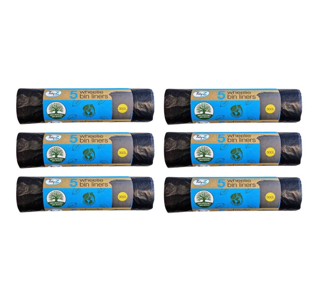 Tidyz Wheelie Bin Liners 300L (Pack Of 6)