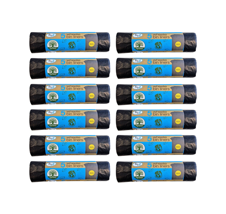 Tidyz Wheelie Bin Liners 300L (Pack Of 12)