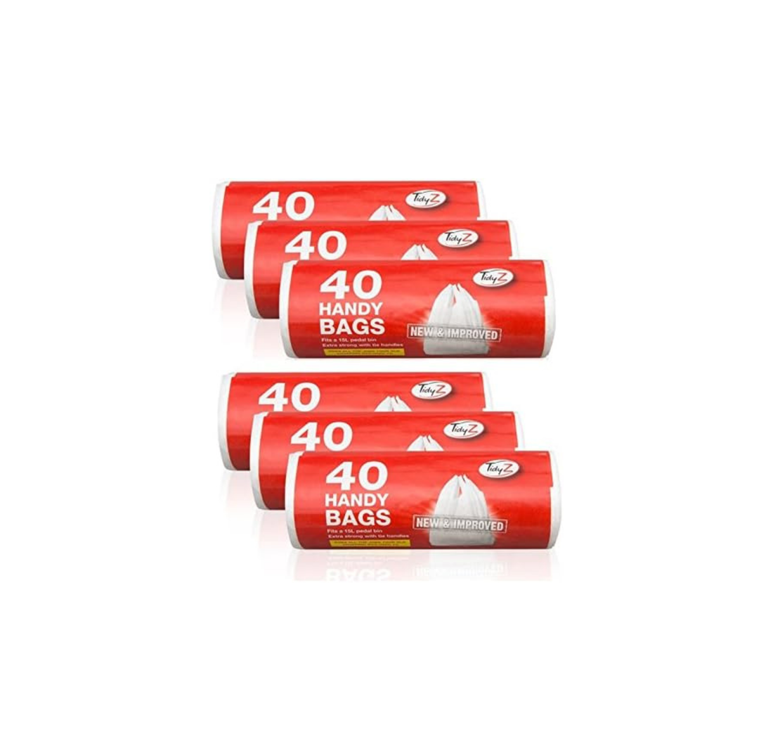 Tidyz Handy Carrier Bags Roll 15L (Pack Of 6)