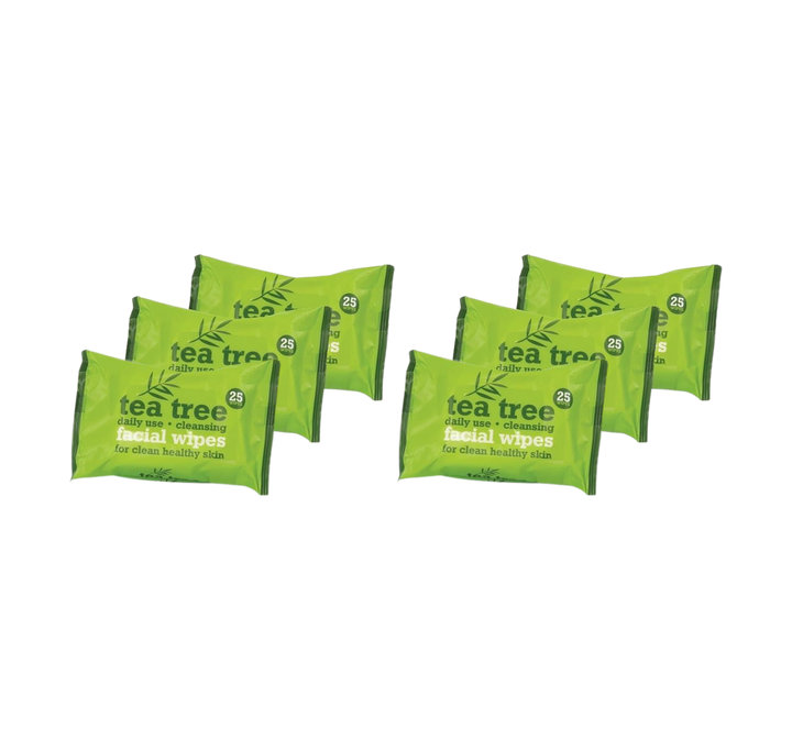 XBC Tea Tree Facial Wipes (Pack Of 6)