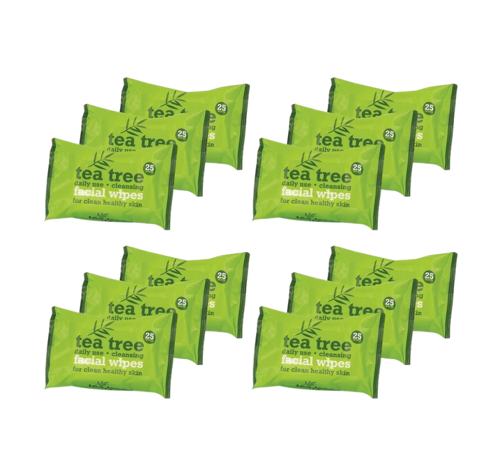 XBC Tea Tree Facial Wipes (Pack Of 12)