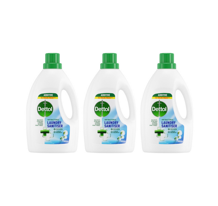 Dettol Laundry Sanitiser Cotton 3L (Pack of 3)