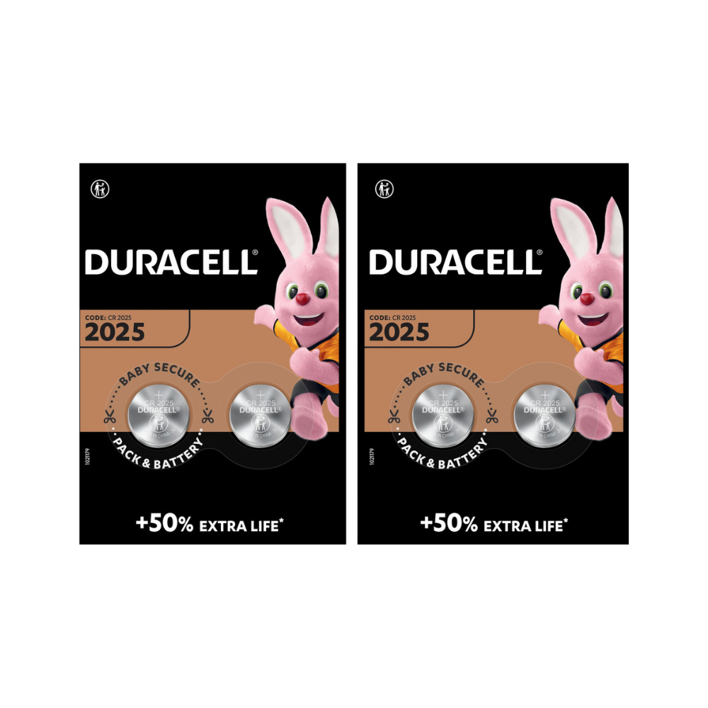 DURACELL CR2025 Lithium Batteries (Pack Of 2)
