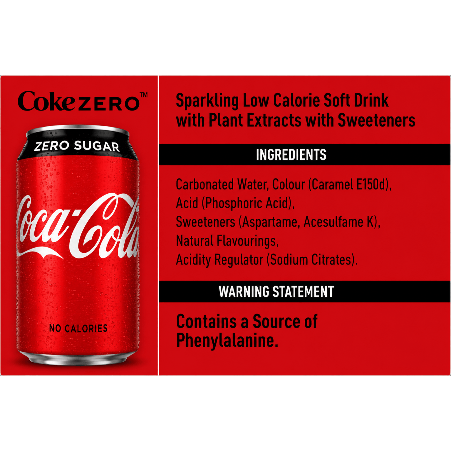 Coca-Cola Zero Sugar 330ml Cans