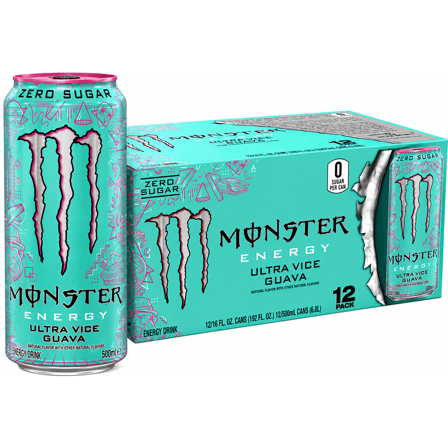 Monster Energy Ultra Vice Guava Zero Sugar 500ml Cans