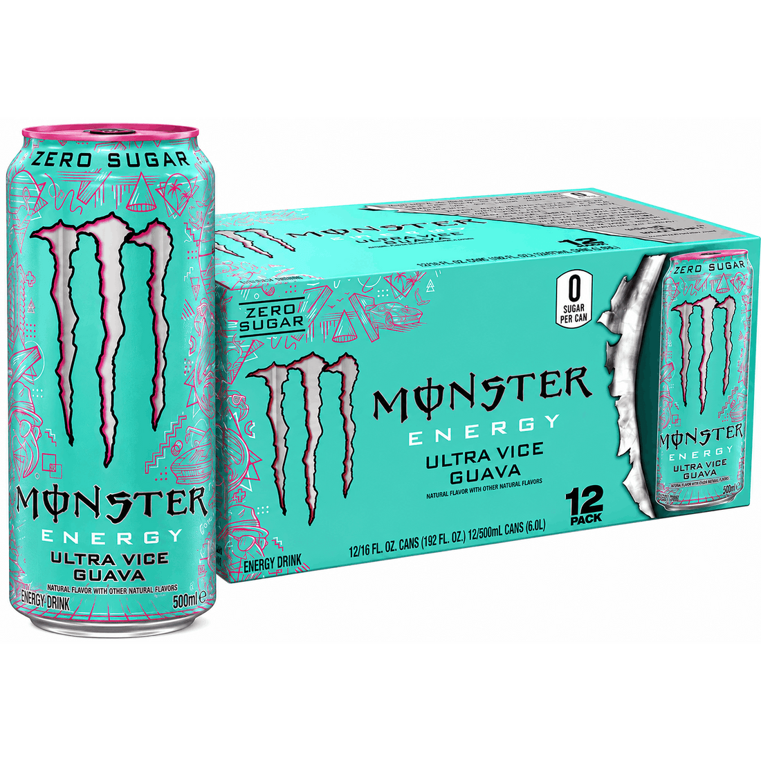 Monster Energy Ultra Vice Guava Zero Sugar 500ml Cans