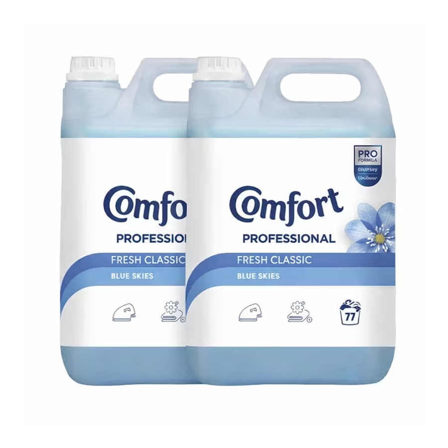 Comfort Professional Fresh Classic Fabric Softener 2 x 4.8L, 154 Washes, Long-Lasting Freshness & Softness