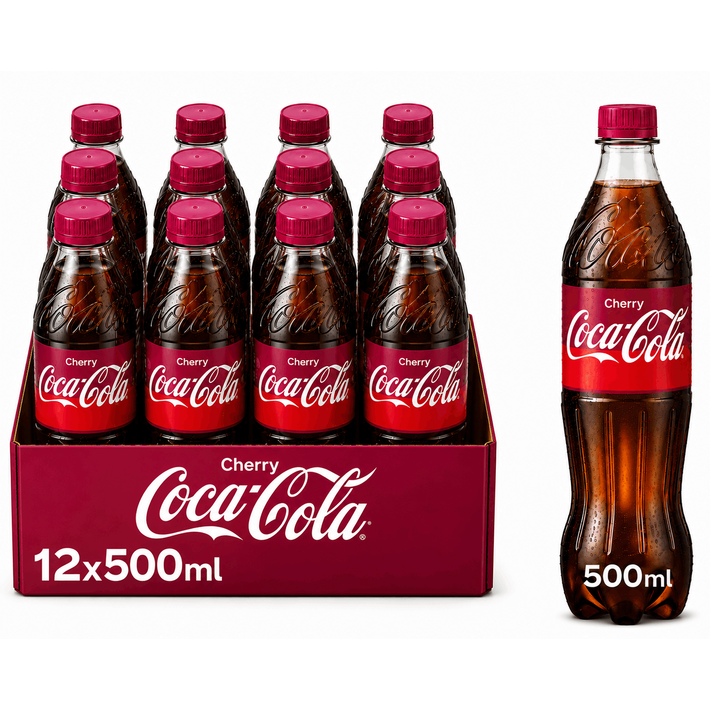 Coca-Cola Cherry 500ml Bottles