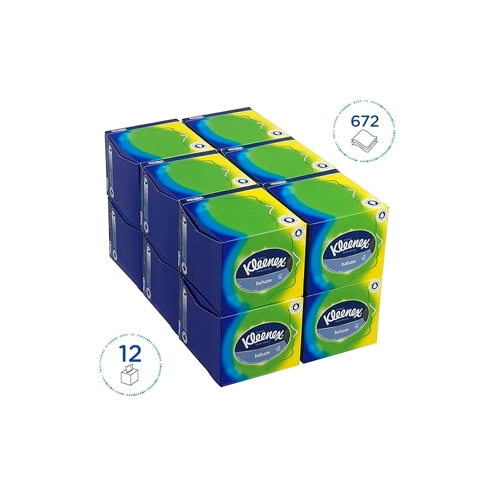 Kleenex Balsam Cube Tissues (Packs Of 12)