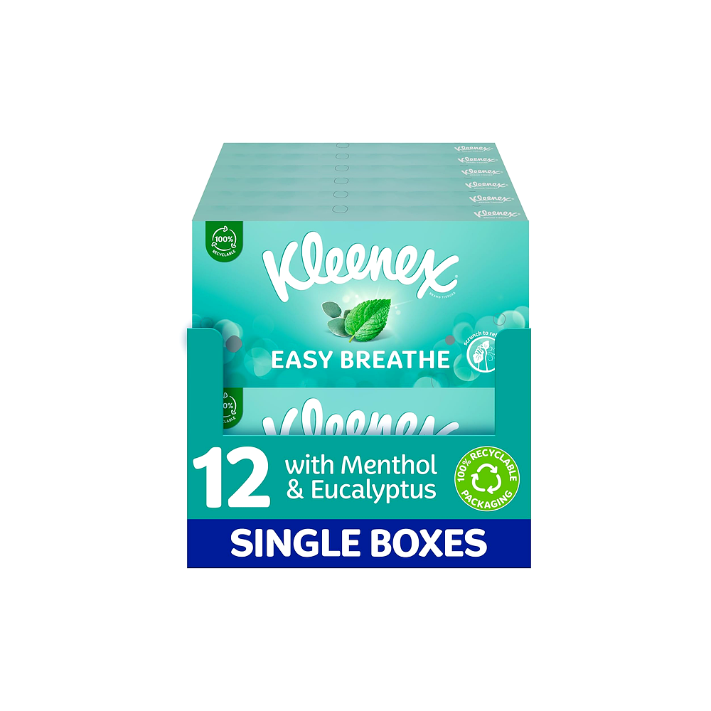 Kleenex Tissue Easy Breathe (packs of 12)