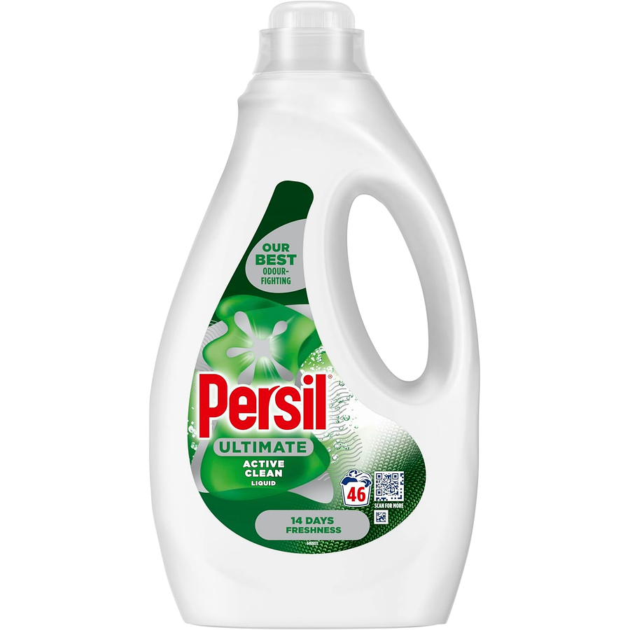 Persil Ultimate Active Clean Liquid Detergent our best odour-fighting for outstanding stain removal and 14 days of freshness 46 washes (1.242 L)