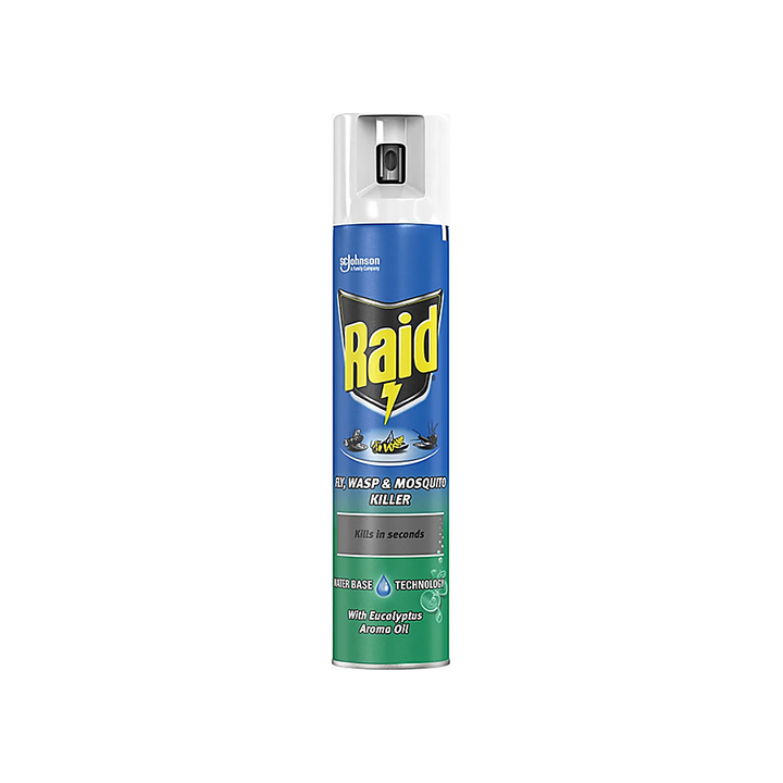 Raid Fly, Wasp & Mosquito Killer with Eucalyptus Aroma Oil 300ml